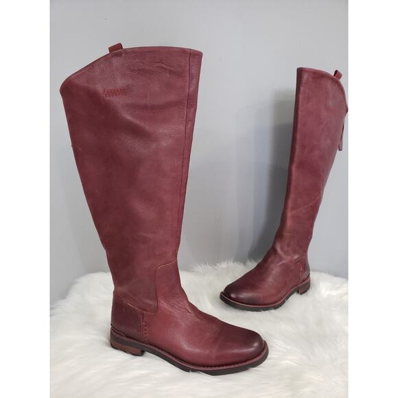NEW WIDE CALF SIZE 6.5 Franco Sarto Women's Meyer tall Bordeaux Boots Riding - Picture 1 of 9